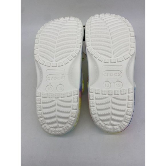 Crocs Clogs Unisex M10 W12 Multi Classic Tie Dye Graphic Slip On Outdoor NWT - Picture 7 of 7
